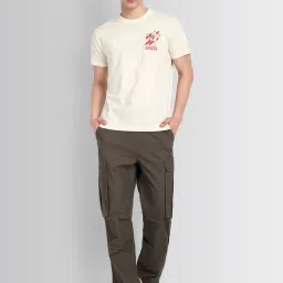 Dcyphr White Regular Fit Borngreat 76 Graphic T-Shirt image 5