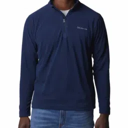 Columbia Navy Blue Solid Sports Sweatshirt-image-6