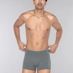 XYXX Dark Grey Melange Cotton Trunks image 5