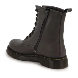 Fausto Women's Dark Grey Derby Boots image 5