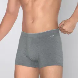 XYXX Dark Grey Melange Cotton Trunks image 3