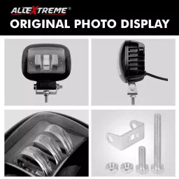 AllExtreme EX3FB1P 3 LED Headlight Lamp Universal Waterproof Off Road Driving CREE LED Fog Light with Mounting Brackets for Bike, Jeep and Cars (40W, White, 1 PC, 6 Months Warranty) image 3