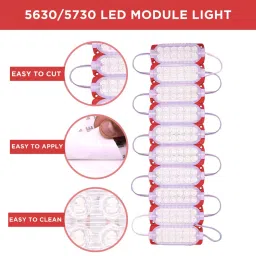 AllExtreme EXMIL1R 12 LED Decorative Lamp with Adhesive Backside for Car, Home & Decoration (Red) image 2