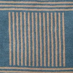 Fabindia Teal Ladder Stripe Pile Cotton Towel image 5
