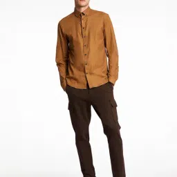 Lindbergh Brown Button Down Collar Shirt image 4