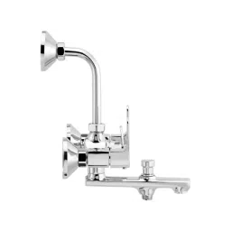 CERA Chelsea Quarter Turn Three Lever Wall Mount Wall Mixer with Bend Pipe, F1016403 image 2