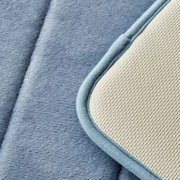 Home Centre Colour Refresh Essence Milano Blue Memory Foam 240 GSM Anti-SlipBathRugs image 2