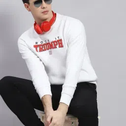 Rock.It White Regular Fit Printed Sweatshirt image 5