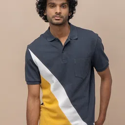 Unibro Striped Polo Collar Short Sleeves Cotton T-shirt-picture-34