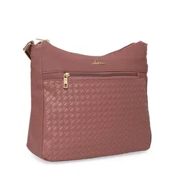 Lavie Malgana Pink Solid Structured Sling Bag image 3