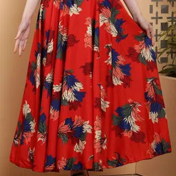 Raabta Fashion Printed A-Line Maxi Skirt-image-30