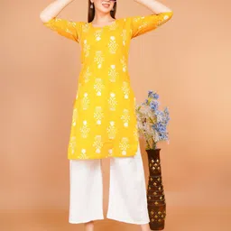 Zionity Women Floral Printed Daily Cotton A-Line Kurtas-picture-20