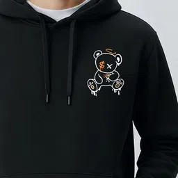 Manlino Men Printed Hooded Sweatshirt image 2