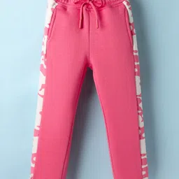 Olio Kids Knit Full Length Fleece Pant with Camouflage Print - Pink-picture-18