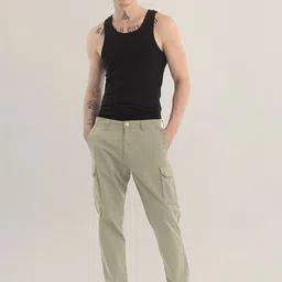 Snitch Men Slim Fit Cargos Trousers image 3