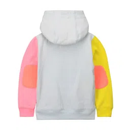 Cherry Crumble Boys Grey Solid Hooded Sweatshirt image 2
