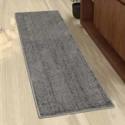 Saral Home Neon Shaggy Grey Anti Skid Bedside Runner - Set of 1-picture-33