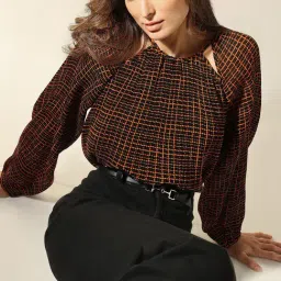 Vero Moda Orange & Black Printed Top-picture-38