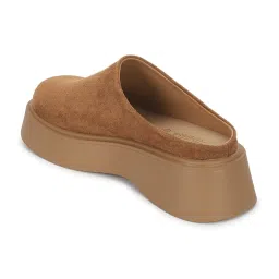Truffle Collection Women's Tan Mule Wedges image 5