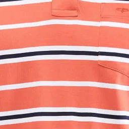 Colorplus Orange Classic Fit Striped Polo T-Shirt image 5