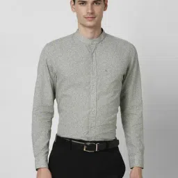 Peter England Grey Slim Fit Printed Shirt-picture-12