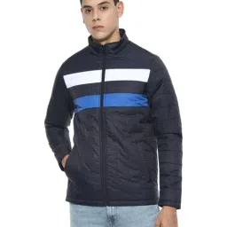 Van Heusen Sport Navy Regular Fit Colour Block Jacket-picture-43