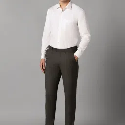 Louis Philippe Brown Slim Fit Trousers image 4
