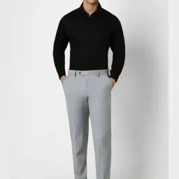Van Heusen Grey Slim Fit Trousers image 4
