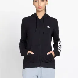 Adidas Black Printed Hoodie-image-24