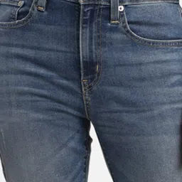 Levi's Blue Blended Distressed Slim Fit High Rise Jeans image 5