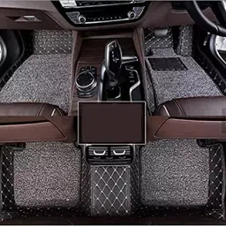 Auto Pearl Luxury Leatherite 7D Car Floor Mats Compatible with Tiguon 7 Seater image 5