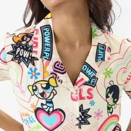 The Souled Store Pink Graphic Print Shirt image 5