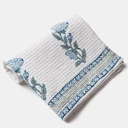 Fabindia Home Standalone White 190 GSM Cotton Hand Towel image 5