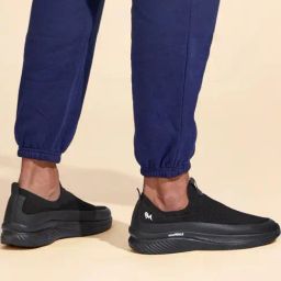 Neemans Men's Easewalk Black Walking Shoes-picture-8
