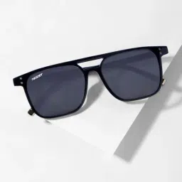 Resist Eyewear Black UV Protection Square Unisex Sunglasses image 5