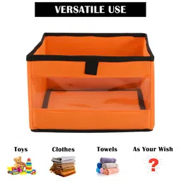 Aura Orange & Black 5 Pieces Foldable Multi-Utility Organisers image 5