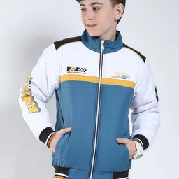 Monte Carlo Boys Colourblocked Spread Collar Puffer Jacket With Embroidered-picture-14