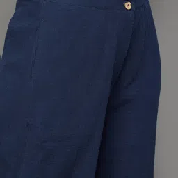 Colour Me by Melange Navy Relaxed Fit Pants image 5