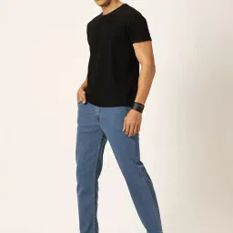 Thomas Scott Mid Blue Relaxed Fit Lightly Washed Jeans image 5