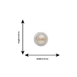 Sri Jagdamba Pearls 925 Silver Rachana Stud Earrings image 5