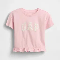 GAP Kids Light Pink Regular Fit Cotton Top-image-90
