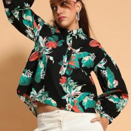 Oxolloxo Black Floral Top-picture-26