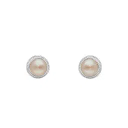 Sri Jagdamba Pearls 925 Silver Rachana Stud Earrings image 3