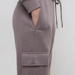 studiofit women Studiofit by Westside Mauve Quilt Textured High-Rise Track Pants image 4