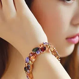 YouBella Rose Gold Plated Zircon Crystal Bracelet image 2