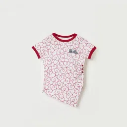 Elle Girls White Regular Fit Printed T-Shirt-image-64