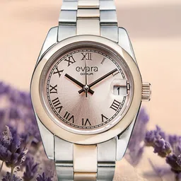 QORUM INDIA Women Embellished Dial & Stainless Steel Analogue Watch G122 Evara-Rose-image-17