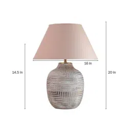 kapoor lamp shades Kapoor E Illuminations Cumberland White Wooden Table Lamp - Set of 1 image 5