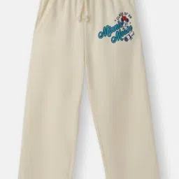 Nauti Nati Girls Off-White Cotton Graphic Print Pajama-picture-25