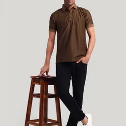 LUXURIT Men Polo Collar Pockets T-shirt image 5